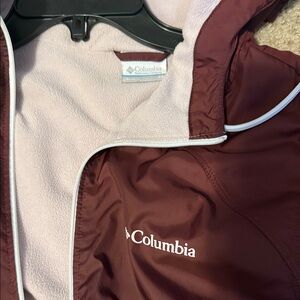 Columbia Burgundy Jacket with Light Pink Interior